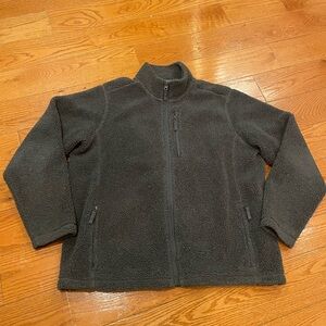 Lands End Navy Fleece Jacket Large